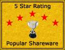 5 Stars on PopularShareware